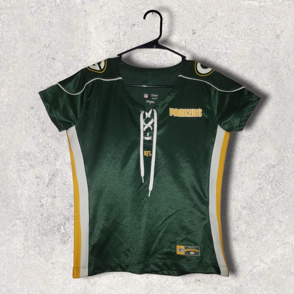 💖Green Bay Packer Lace up Jersey Shirt (Size Small)